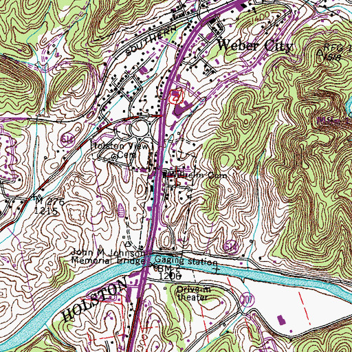 Topographic Map of Wilhem Cemetery, VA
