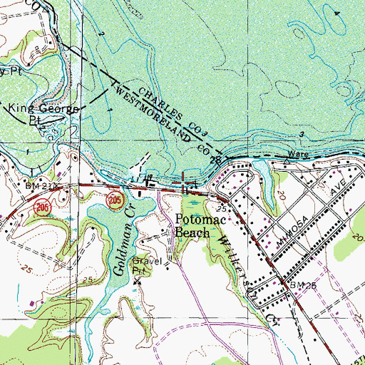 Topographic Map of Wilkerson Creek, VA