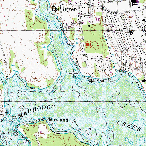 Topographic Map of Williams Creek, VA