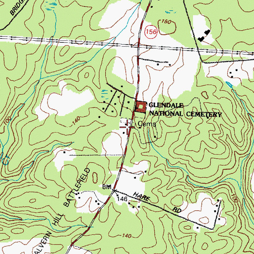 Topographic Map of Willis Church, VA
