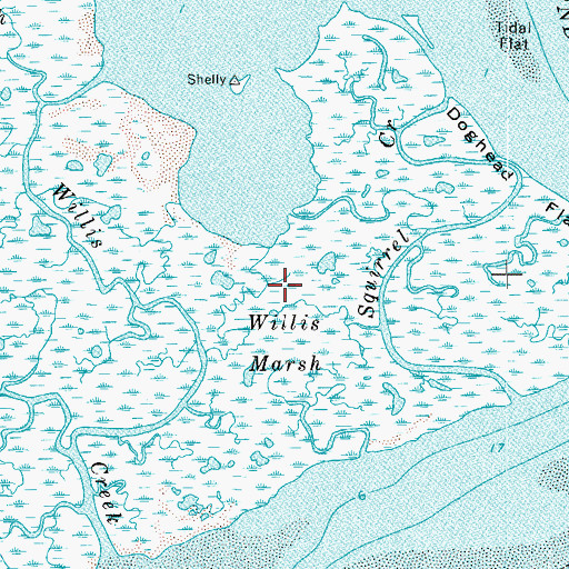 Topographic Map of Willis Marsh, VA