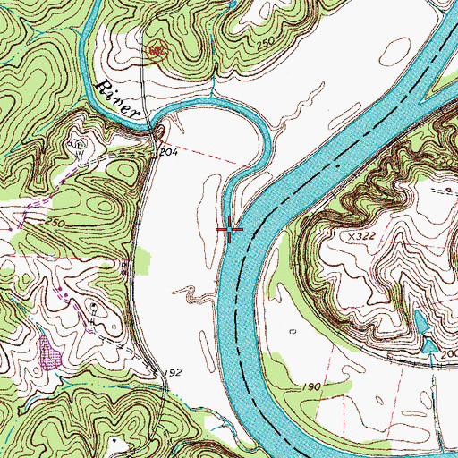 Topographic Map of Willis River, VA