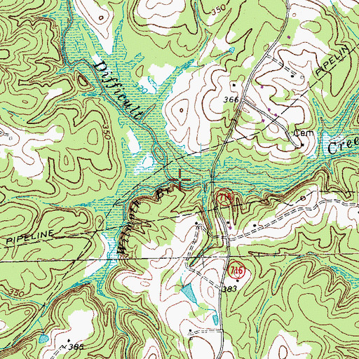 Topographic Map of Wilmoth Branch, VA
