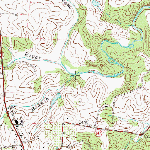 Topographic Map of Wilson Branch, VA