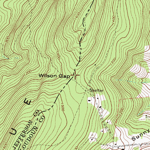 Topographic Map of Wilson Gap, VA