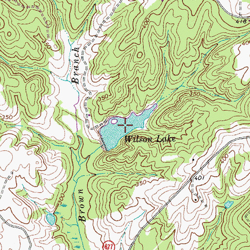 Topographic Map of Wilson Lake, VA