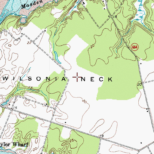 Topographic Map of Wilson Neck, VA