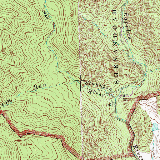 Topographic Map of Wilson Run, VA