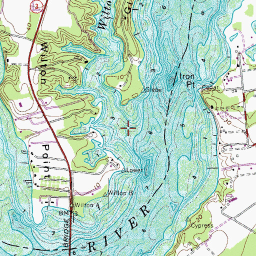 Topographic Map of Wilton Creek, VA