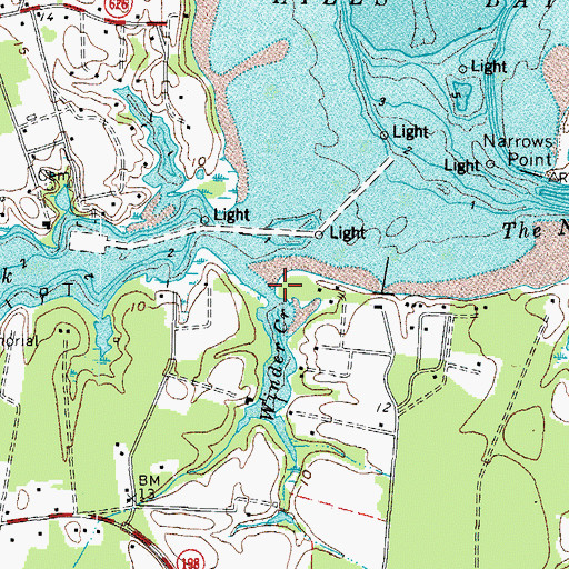 Topographic Map of Winder Creek, VA