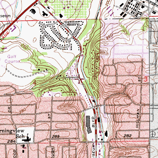 Topographic Map of All Saints Episcopal Church, AL