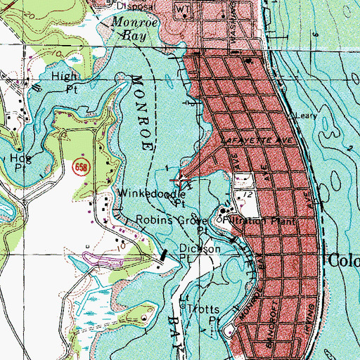 Topographic Map of Winkedoodle Point, VA