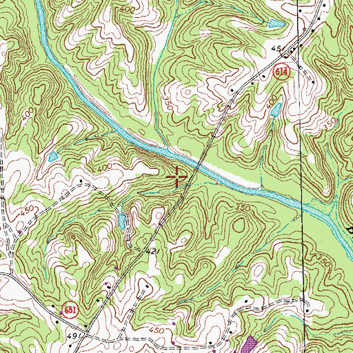Topographic Map of Winn Creek, VA