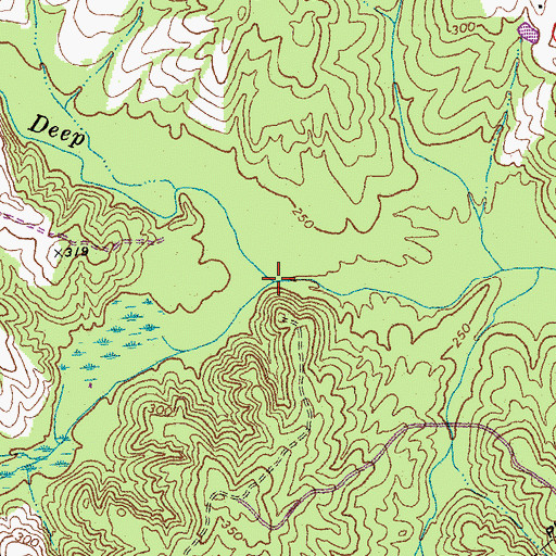 Topographic Map of Winningham Creek, VA