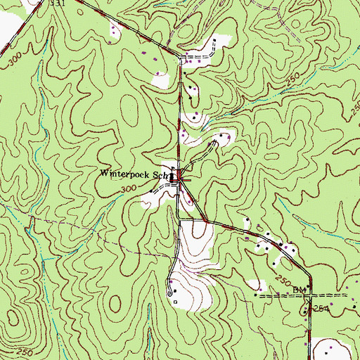 Topographic Map of Winterpock Elementary School, VA