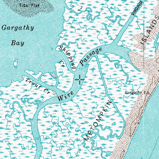 Topographic Map of Wire Passage, VA