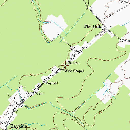 Topographic Map of Wise Chapel, VA