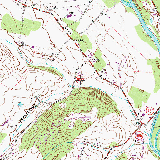 Topographic Map of Wise Hollow, VA