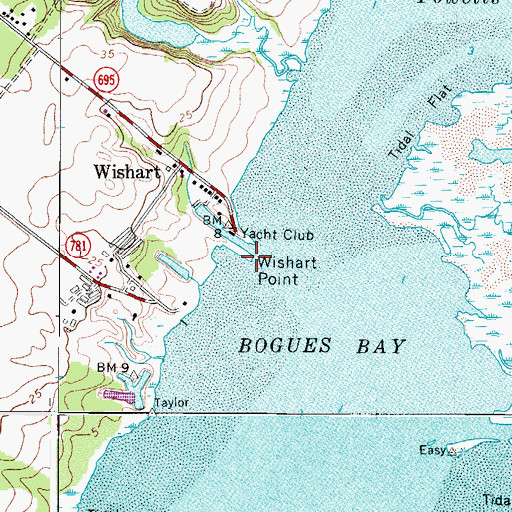 Topographic Map of Wishart Point, VA