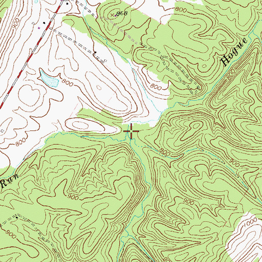 Topographic Map of Wolf Spring Run, VA