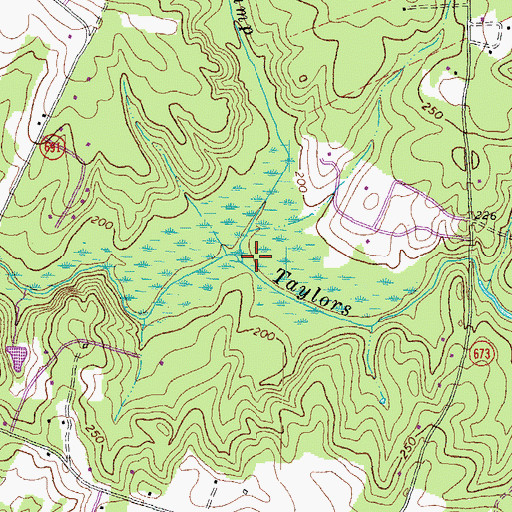Topographic Map of Wolf Swamp, VA