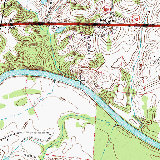 Topographic Map of Wolfe Creek, VA
