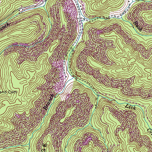 Topographic Map of Wolfpen Branch, VA