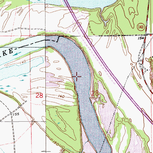 Topographic Map of Bar Below Gause Bar (historical), AL