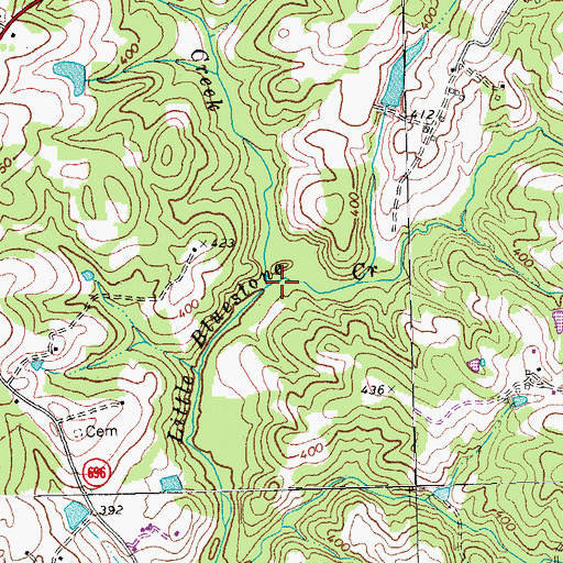 Topographic Map of Woodpecker Creek, VA