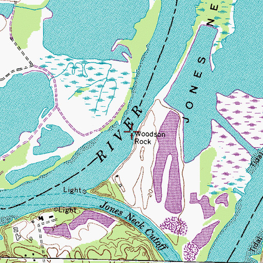 Topographic Map of Woodson Rock, VA