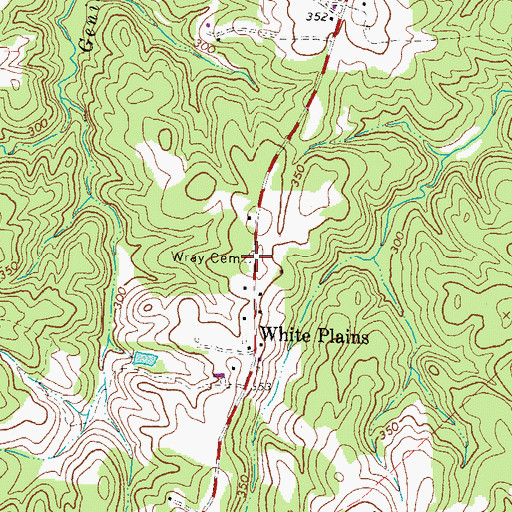 Topographic Map of Wray Cemetery, VA