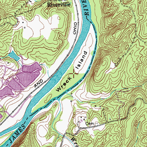 Topographic Map of Wreck Island, VA
