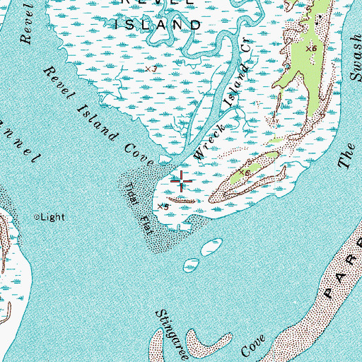 Topographic Map of Wreck Island Creek, VA