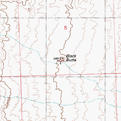 Topographic Map of Black Butte, AZ
