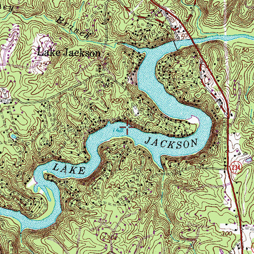 Topographic Map of Lake Jackson, VA