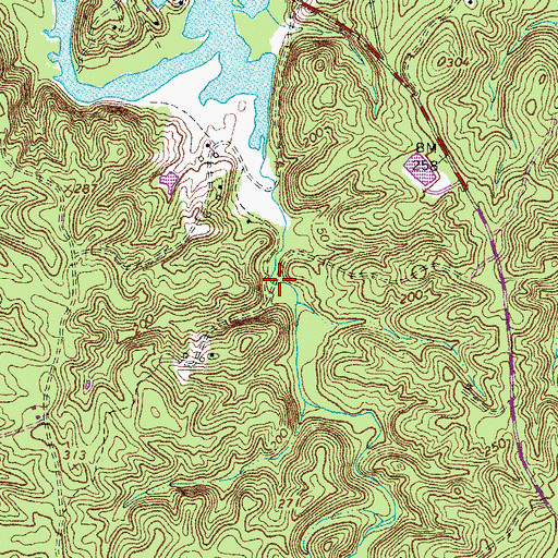 Topographic Map of Cock Pen Branch, VA