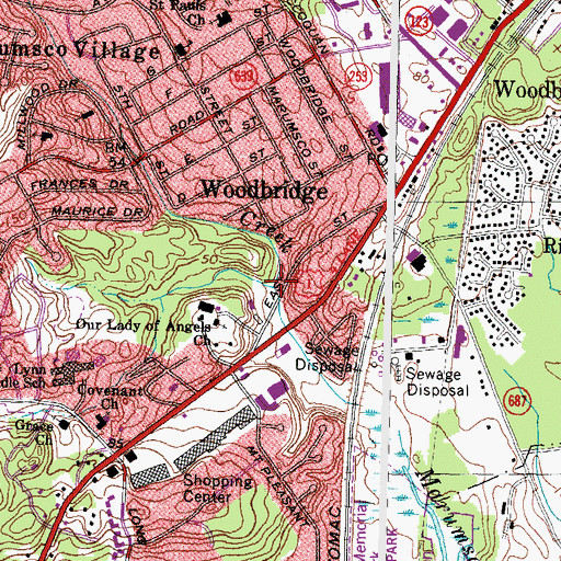 Topographic Map of Easy Creek, VA