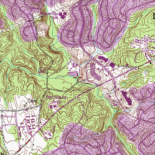 Topographic Map of Hoadly Run, VA