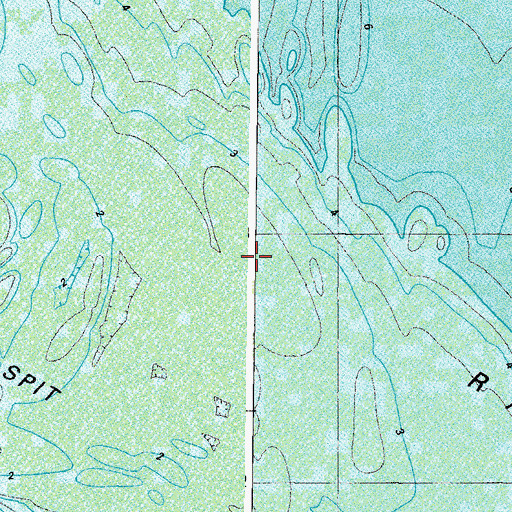 Topographic Map of Rappahannock Spit, VA