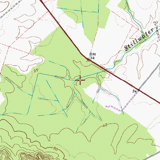 Topographic Map of Cockerel Creek, VA
