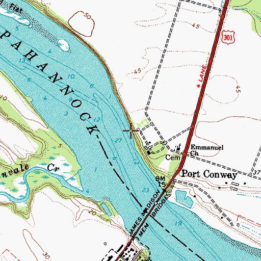 Topographic Map of Belle Grove, VA