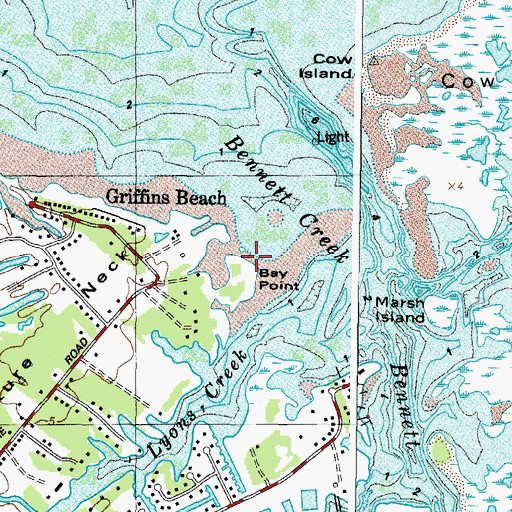 Topographic Map of Bay Point, VA