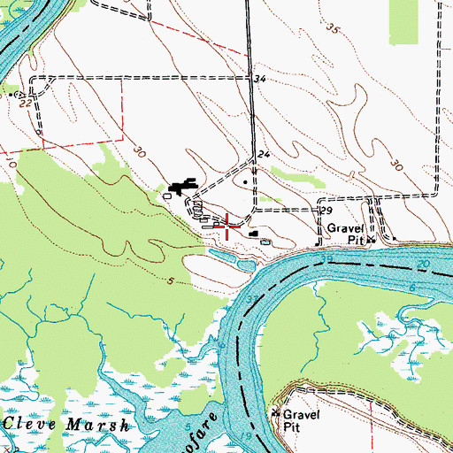 Topographic Map of Cleve, VA