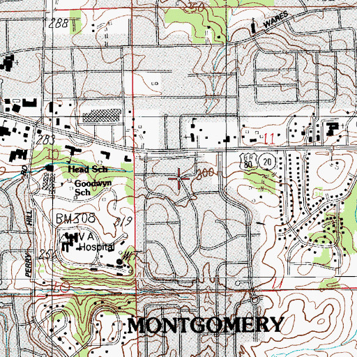 Topographic Map of Bellehurst, AL
