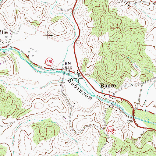 Topographic Map of Finks Run, VA