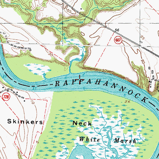 Topographic Map of Hop Yard Bar, VA