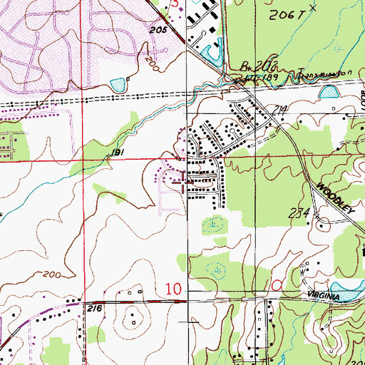 Topographic Map of Bellemeade, AL