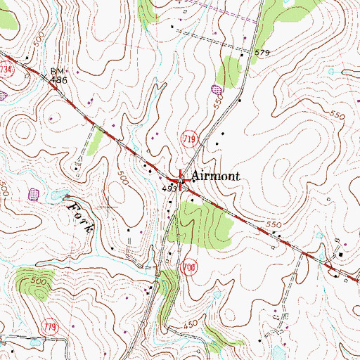 Topographic Map of Airmont, VA