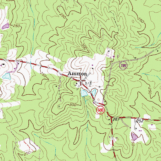 Topographic Map of Ammon, VA