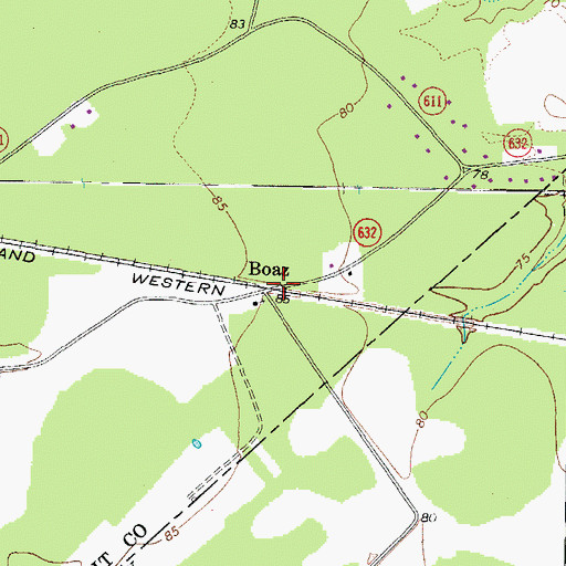 Topographic Map of Boaz, VA